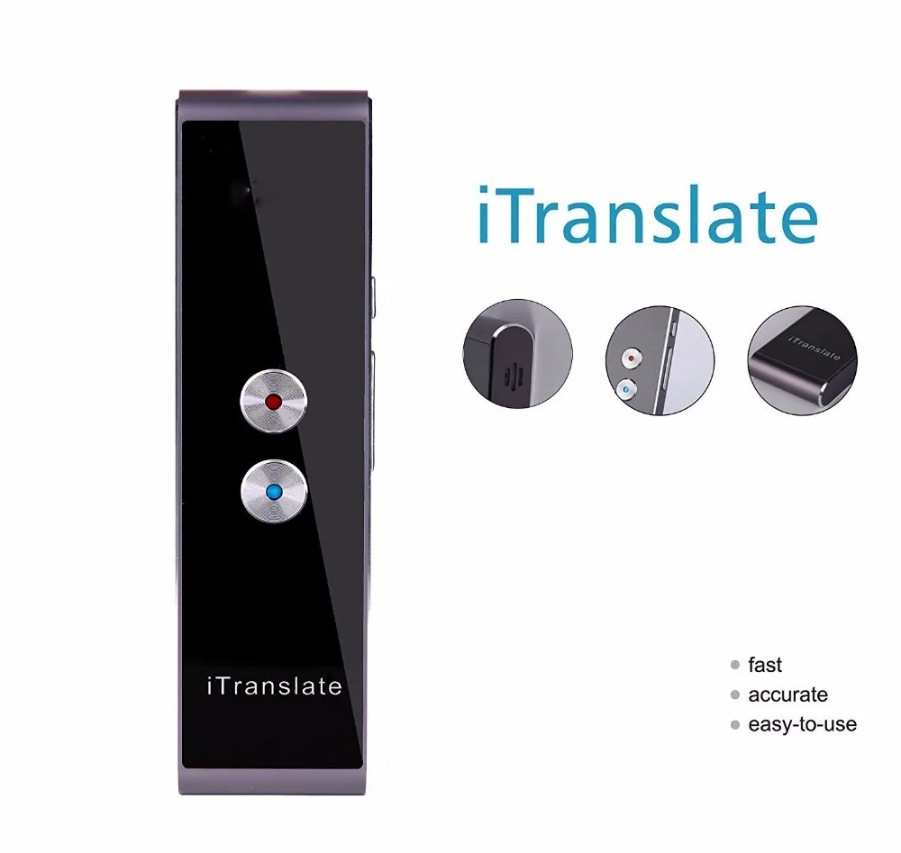 Auriculares Bluetooth inal/ámbricos Inteligentes para Aprender reuniones de Viaje Compatible con iOS//Android traductor de Voz port/átil en Varios Idiomas Traductor de Voz en Varios Idiomas