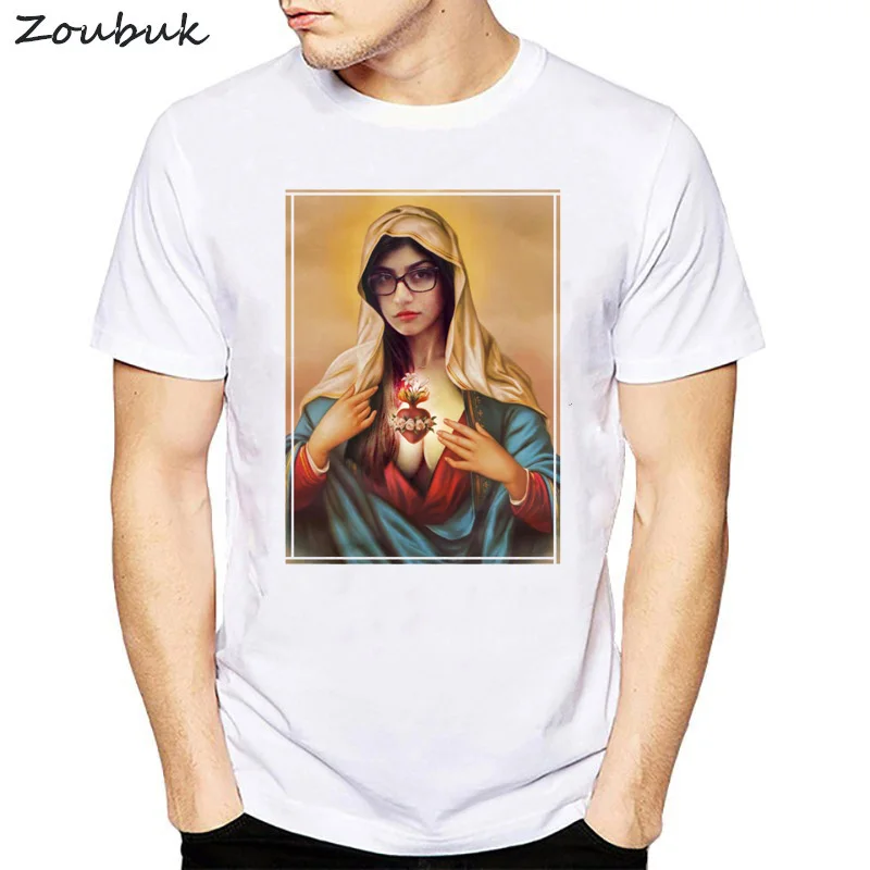 Harajuku camiseta masculina Virgen María mezcla Pulp Fiction Mia Wallace camiseta hombres verano camisetas divertidas camisetas novedad top Harajuku camiseta masculina Virgen María mezcla Pulp Fiction Mia Wallace camiseta hombres verano camisetas divertidas camisetas novedad top