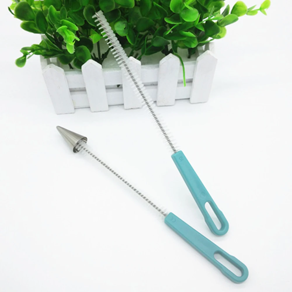 

Useful 2pcs/set Pastry Icing Piping Nozzle Teapot Cleaning Baby Milk Bottle Nipple Hanging Brush Kitchen Cleaning Tool