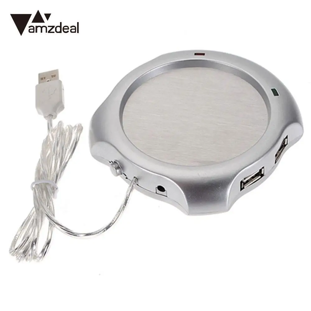 AMZDEAL Computer Calefaction Coffee Multi Function USB Heater USB Warmer Mat Cup Powered Holder