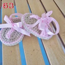 Детское вязание крючком Обувь маленьких Вьетнамки для девушек с розовой лентой детские сандалии