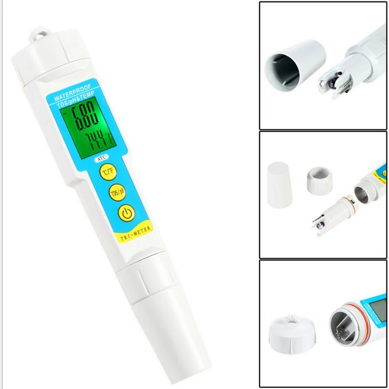 LCD Multi-parameter Aquarium Water pH Tds TEMP Monitor TDS PH TEMP Meter Water Quality Analyser Acidity Tester Green Backlit цена LCD Multi-parameter Aquarium Water pH Tds TEMP Monitor TDS PH TEMP Meter Water Quality Analyser Acidity Tester Green Backlit цены онлайн