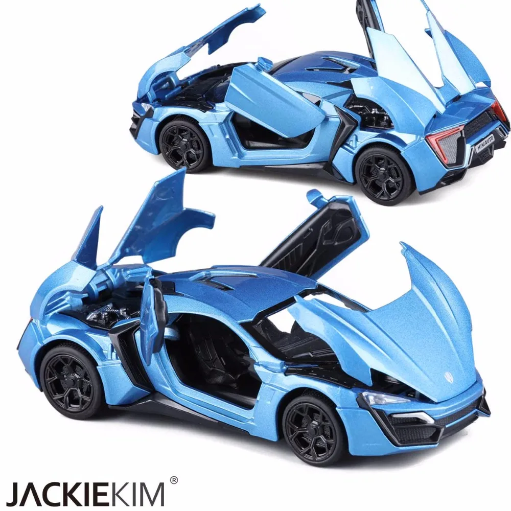 132 Fast And Furious Lykan Hypersport Alloy Car Model Diecasts Toy Vehicles Metal Car Toy For