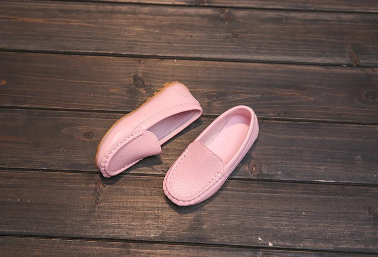 children's sandals JGSHOWKITO Kids Shoes Candy Colors Unisex Boys Girls Soft Loafers Slip-on PU Leather Shoes For Children Size 21-38 Moccasin Hot slippers for boy
