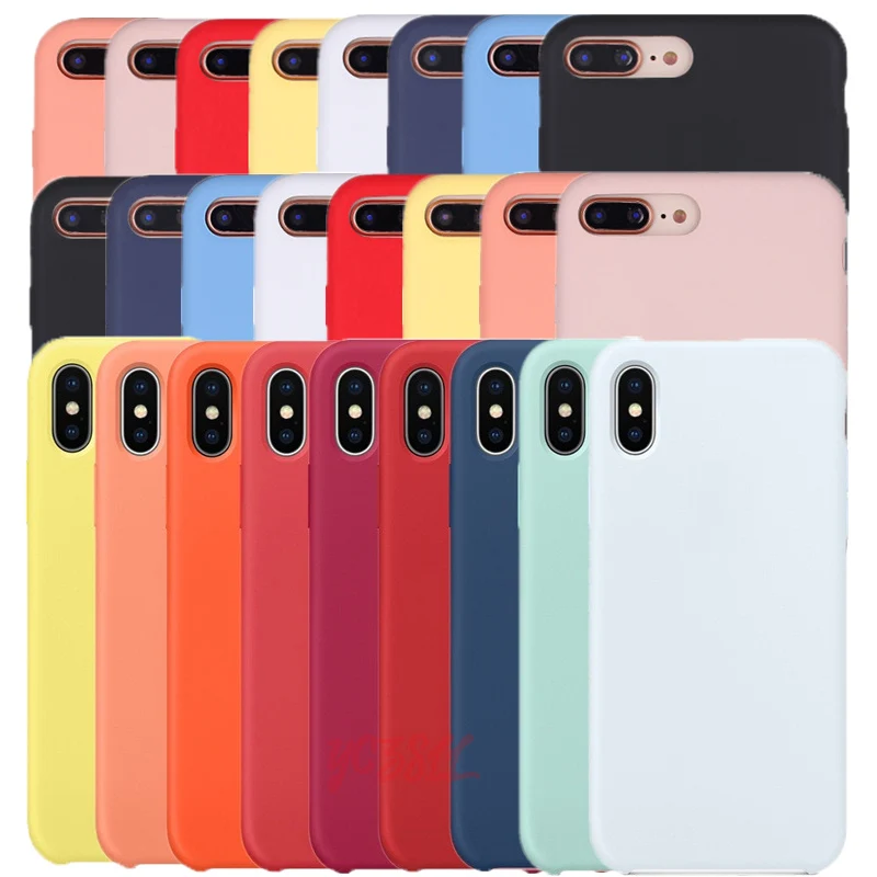 

IMIDO Original Silicone Case For iPhone 7 8 Phone Case For iPhone X XR XS Max Official Cover For iPhone 6 6S Plus 5 5S Capa