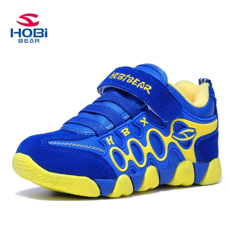 

HOBIBEAR Kids Shoes For Girls Winter Cotton Caterpillar Warm Sports Basket Running Top Brand Children's Sneakers for boys A619