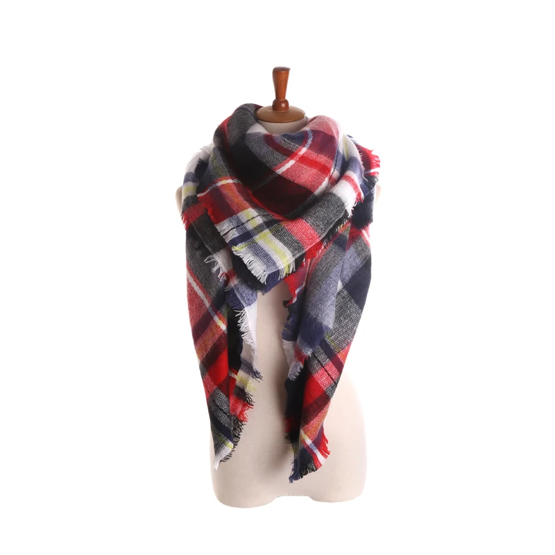 Winter Autumn font b Tartan b font Scarf Desigual Plaid Scarf New Designer Warm Soft Thicken