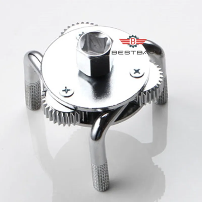 

69-130mm Alloy Auto Car Repair Tools Adjustable Two Way Oil Filter Wrench Tool with 3 Jaw Remover Tool for Cars Trucks