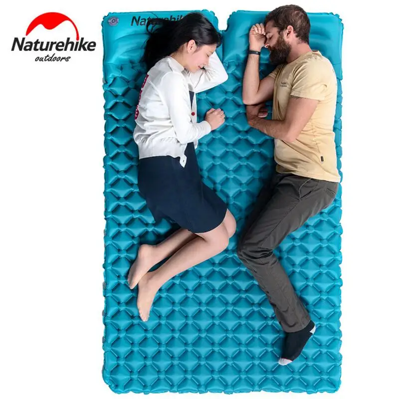 

Naturehike Outdoor Tent Double Sleeping Pad Ultralight Inflatable Mattress Air Mat Egg Slot Travel Beach Mat Camping Air Bed