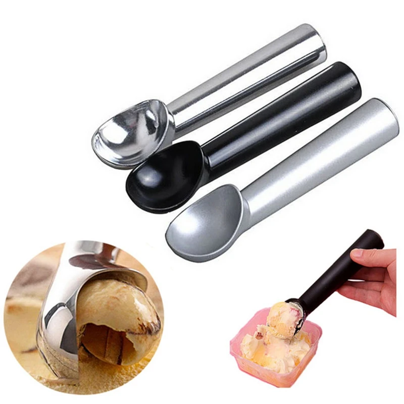 Hoomall Stainless Steel Ice Cream Spoon Portable Aluminum Alloy Non-stick Anti-feeze Ice Cream Baller Scoop Home Kitchen Tools