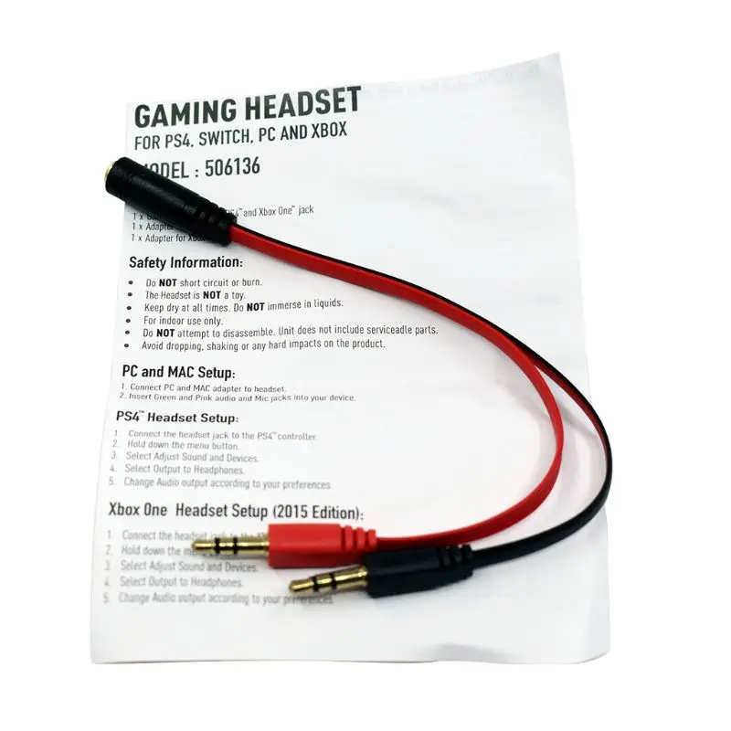 New 3 5mm Gaming Headset Headphone w Microphone Volume Control for Sony PS4 PlayStation 4 for PC qiang