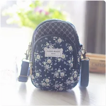 Хлопковый с цветочным принтом женский кошелек для монет детский маленький кошелек сумка для денег мини-чехол для телефона bolsa carteira feminina для девочек