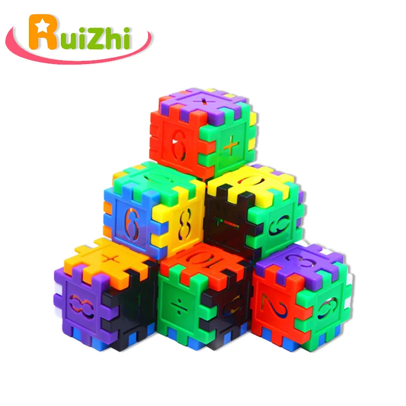 

Ruizhi 100pcs/200pcs Children Colorful Plastic Building Blocks Educational Toys Math Learning Inserting Blocks Kids Toys RZ1072