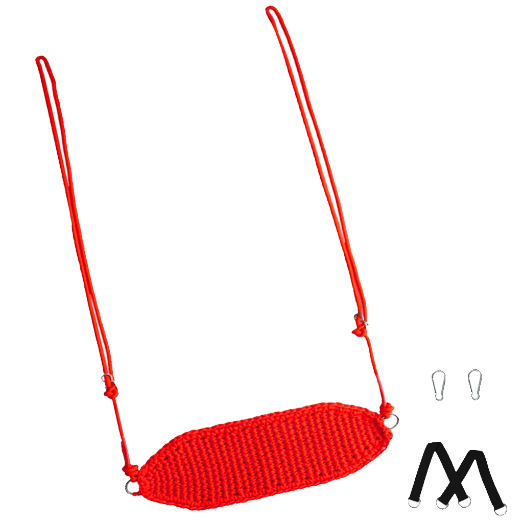 Kids Swing Seats Rope Net Style Swing Play for Indoor, Outdoor, Playground, Home Tree with Snap Hooks & Straps, 440 lbs Capacity