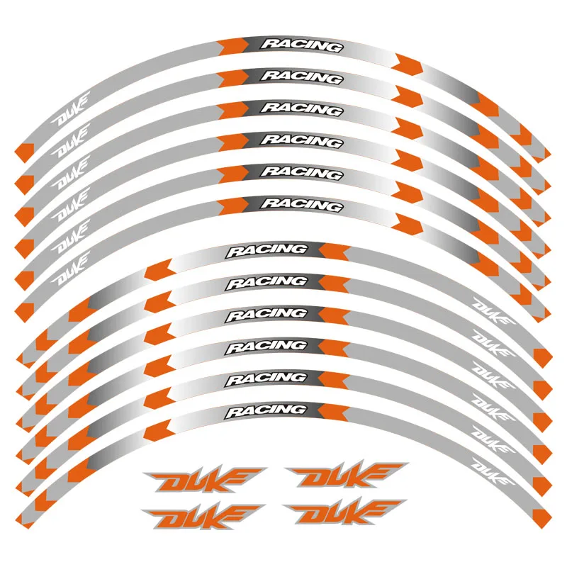 Лидер продаж мотоциклетный обод полоски наклейки 17 дюймов колеса Стикеры светоотражающая лента для KTM DUKE 200 390 690 990 Светоотражающие Стикеры
