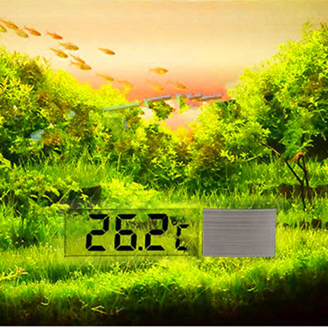 

LCD 3D Crystal Digital Electronic Temperature Measurement Fish Tank Aquarium Thermometer Temperature Control Accessories