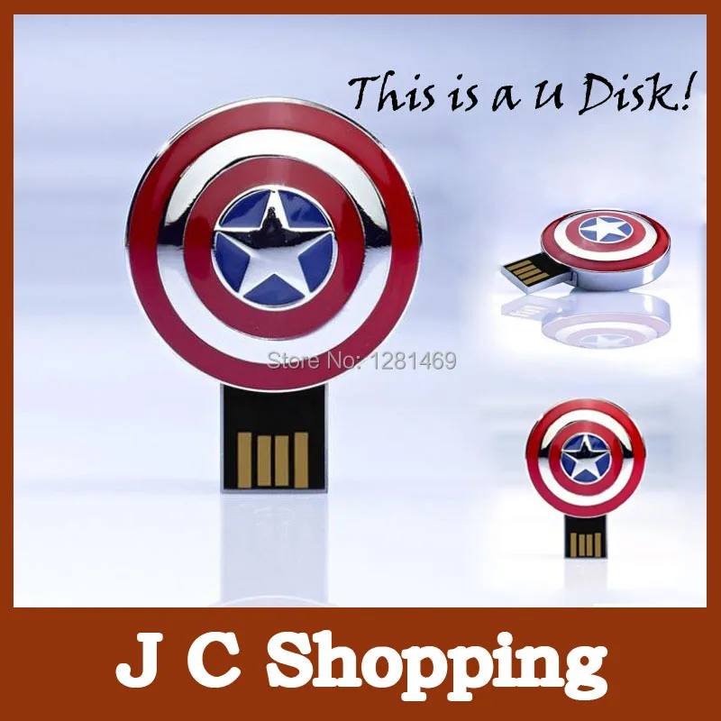 Amthin usb flash drive New listing Captain America Shield pendrive U