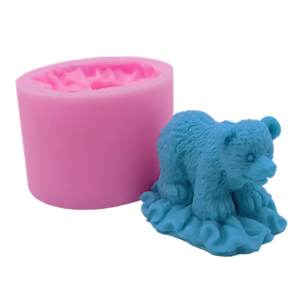 Силиконовая форма для мыла Bear Design свечей из пищевого шоколада 3D силиконовая