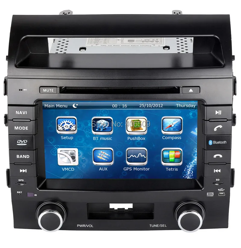 Perfect 8" Head Unit Car DVD Player for Toyota Land Cruiser LC200 2004-2013 with GPS Navigation Radio BT USB SD AUX Audio Stereo Nav 1