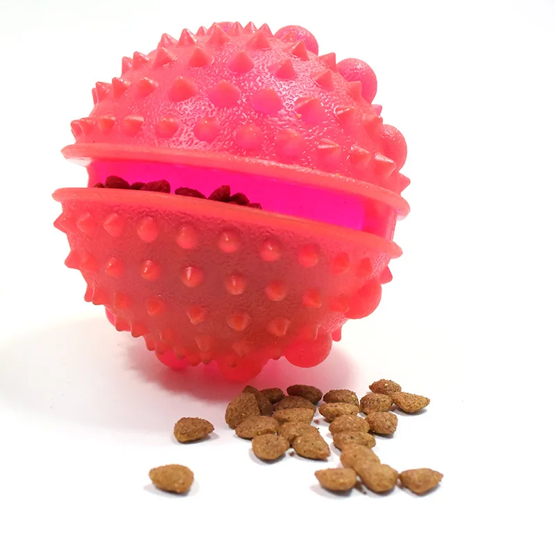 Fashion Style Plastic Dog Toys Leakage of Food Whipping Top Puzzle