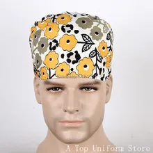 2015 Bata Hospitalaria Para Hombre Gorro Quirúrgico Tapas Matorrales Médicos para Médicos Y Enfermeras, 100% Algodón Longitud Ajustable En la Parte Posterior C15