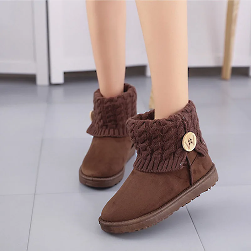 Con coffee Tejer Boots Boots Boots Corto Suave black Zapatos Las Botas Invierno Ankle De Calientes Mujeres Boots pink Qbt1068 Nieve Plana Pieles Dulce Beige Moda Del Botines CvqB8gxFw
