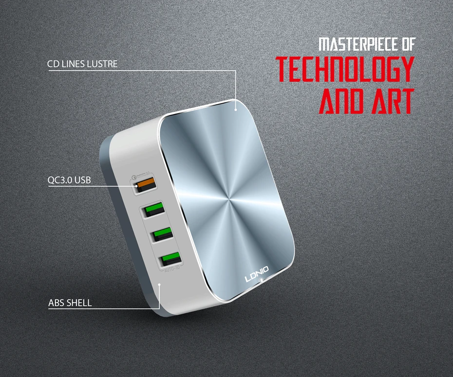 LDNIO A8101 быстрое зарядное устройство для телефона с 7 USB и 1 Qualcom Быстрая зарядка qc 3 0 USB Быстрый зарядный порт для быстрой зарядки