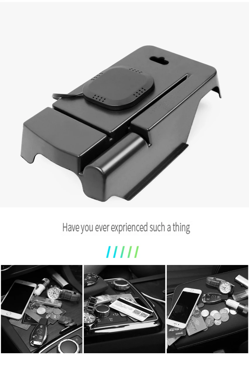 Liislee Wi-Fi зарядное устройство Storag для BMW X1 E84 F48~ автомобильный поручень коробка для хранения автомобиля Быстрая зарядка быстрый мобильный телефон