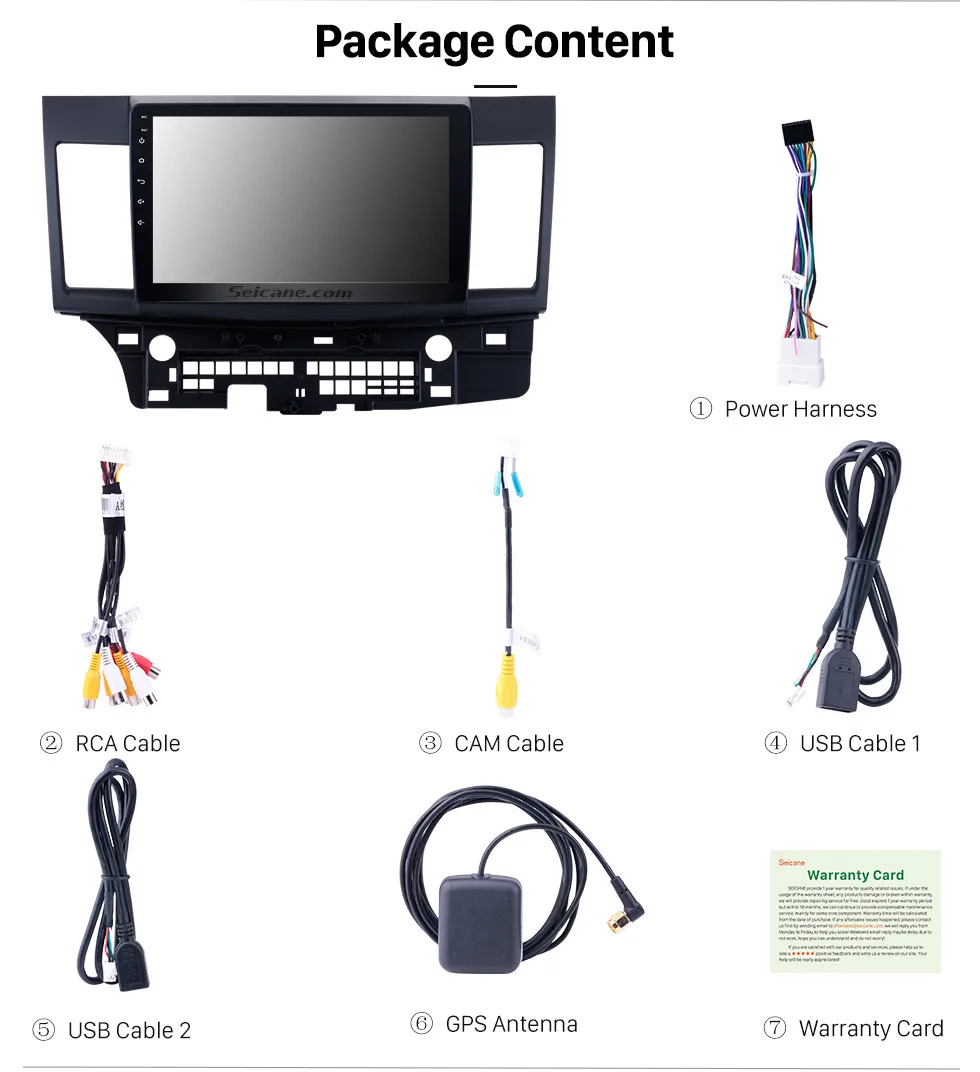 Seicane Android 8,1 10," Автомагнитола головное устройство gps Navi Аудио мультимедийный плеер для Mitsubishi Lancer-ex 2008 2009 2010
