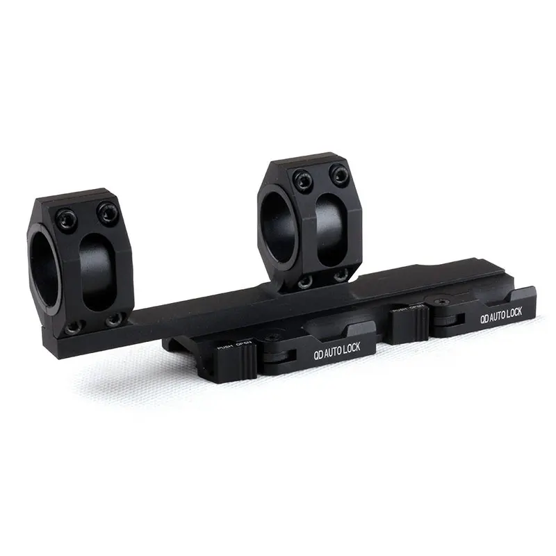 

QD Auto Lock Riflescope Ring Mount 25mm / 30mm Quick Release Rifle Scope Mount Quick Detach Extended Cantilever Picatinny Rail