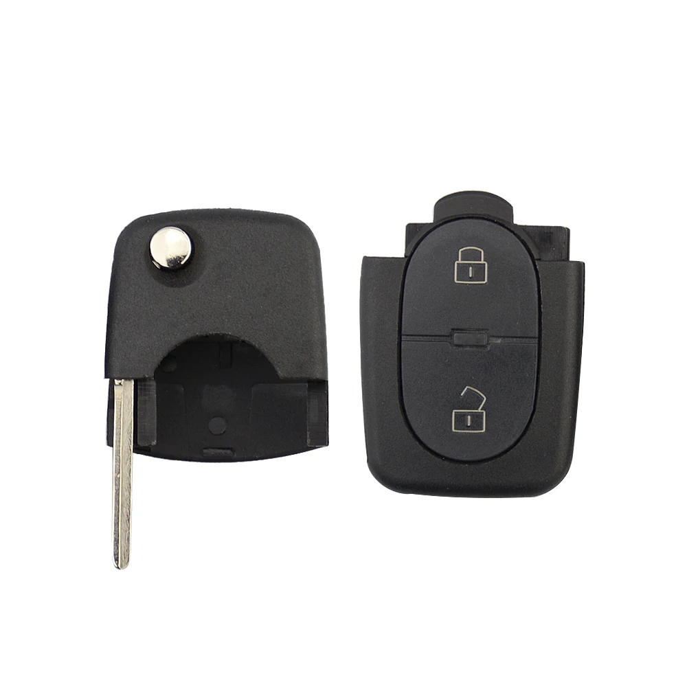 Okeytech 2 кнопки Складной флип дистанционного ключа автомобиля R модель 433,92 МГц с ID48 чипом транспондера для Audi A3 A4 A6 Quattro 4DO837231R