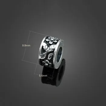 

50pcs Antique Silver Alloy Floret Jewelry Charms Pendants-DIY Necklace Bracelet Metal Fashion Accessories 9.8 mm X 5.6 mm