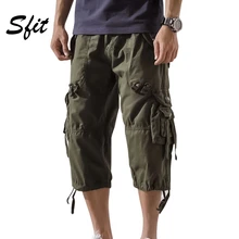 Sfit летние мужские шорты Карго повседневные на открытом воздухе тренировки свободного покроя с большим количеством карманов мужские спортивные фитнес бег пляж короткие быстросохнущие