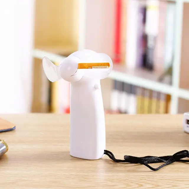 LED Mini Colorful Light Fan Portable Handheld Cooling Fan Battery Power With Strap Student Ideal Gift LED Flashing Fan Drop Ship