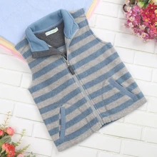 Children Boys Fashion Clothing Fleece Tops Kids Outerwear Jacket Vest Waistcoat in Spring Autumn Warm Soft