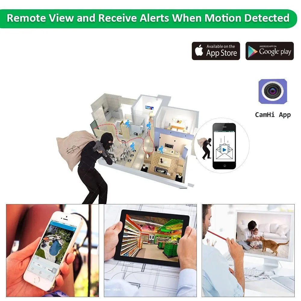 wifi mini clock camera table clock camera 4