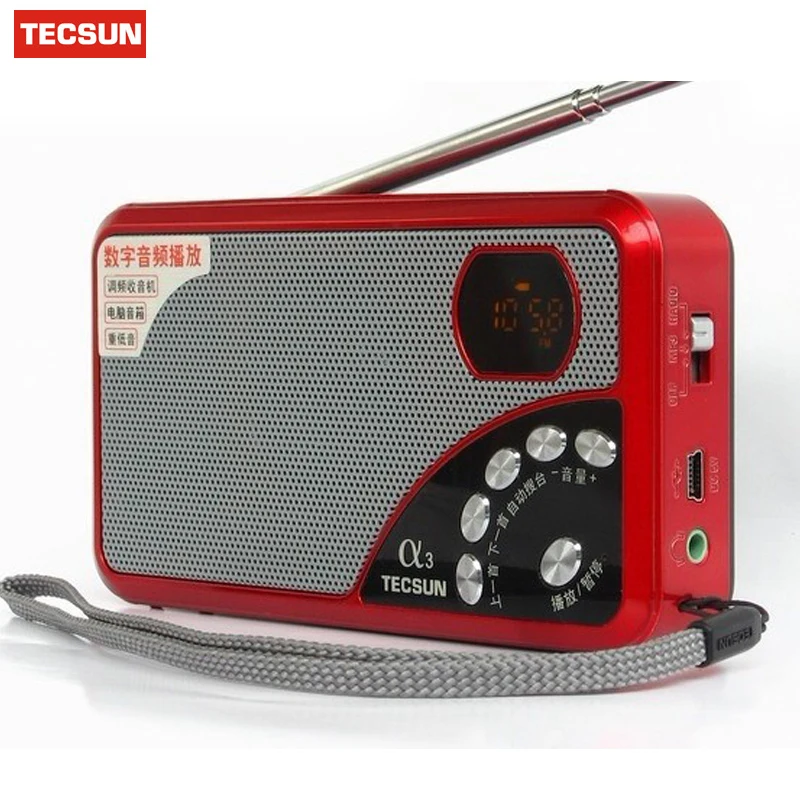 Цифровой портативный Радиоприемник TECSUN A3 FM радио со встроенным динамиком