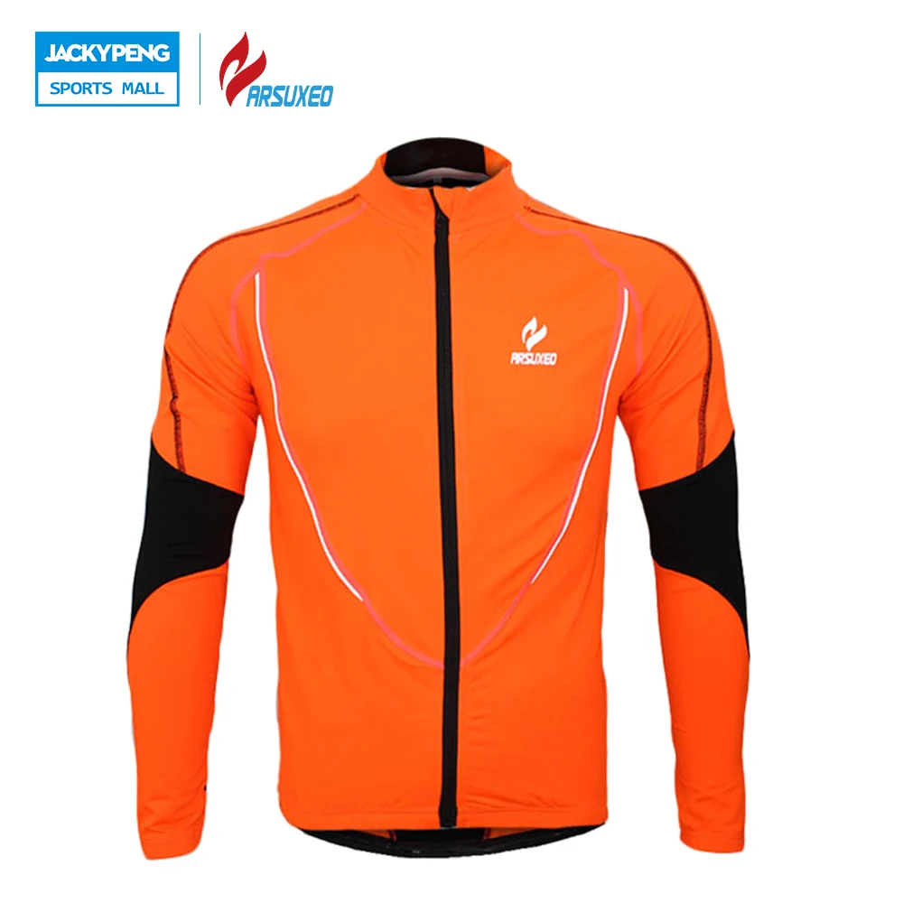 

ARSUXEO 2017 Warm Up Fleece Cycling Jacket Bike Bicycle MTB Jersey Sports Jacket Running Jacket Cycling Windproof Clothing