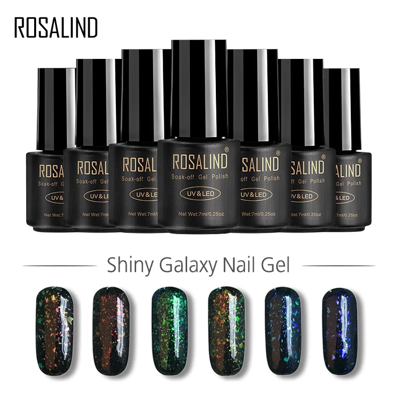 

ROSALIND Gel 1S 7ml Shiny Galaxy Gel Nail Polish For Nail Extension Primer UV&LED Gel Varnish Design Nail Art