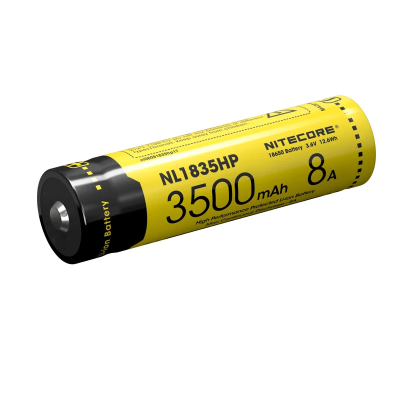 NITECORE NL1835HP литий-ионный аккумулятор Высокая производительность 18650 3500mAh 3,6 V 12.6Wh 8A Защищенный Литий-ионный аккумулятор