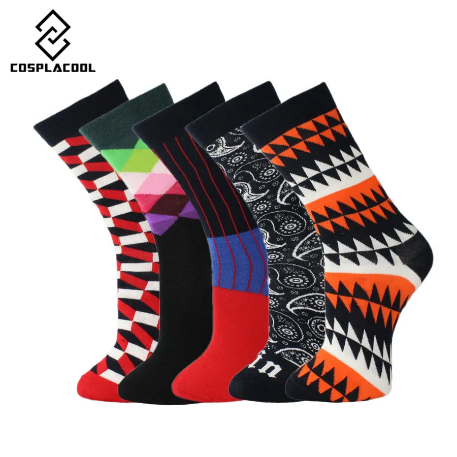 [Cospacool] 5 пар/лот носки мужские новые брендовые высококачественные хлопковые модные Meias Гольфы бизнес Calcetines