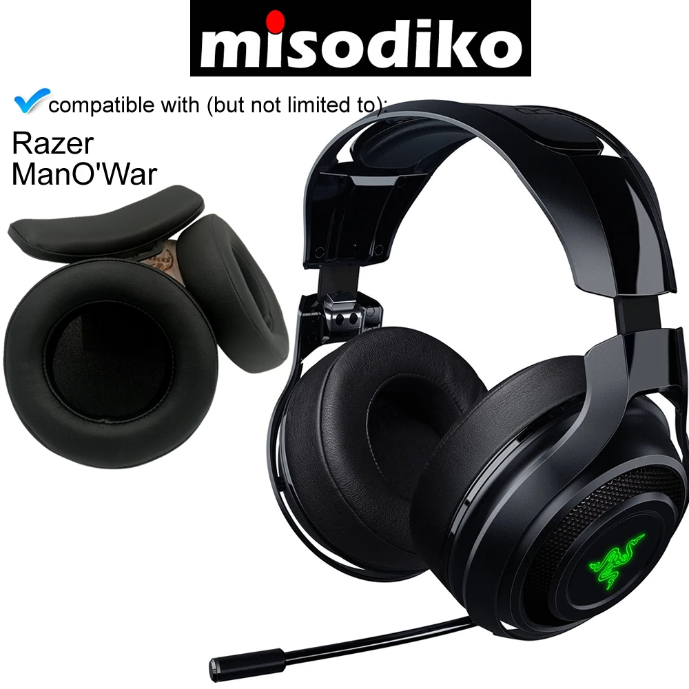 Сменные амбушюры misodiko и повязка на голову для Razer ManO'War 7 1 беспроводная/Проводная