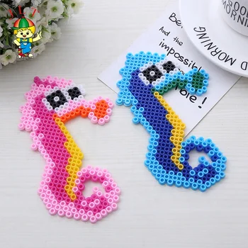 

5mm hama beads Puzzle jigsaw puzzle Customized Educational Toys For Kids Cute Sea Horse Hama fuse beads
