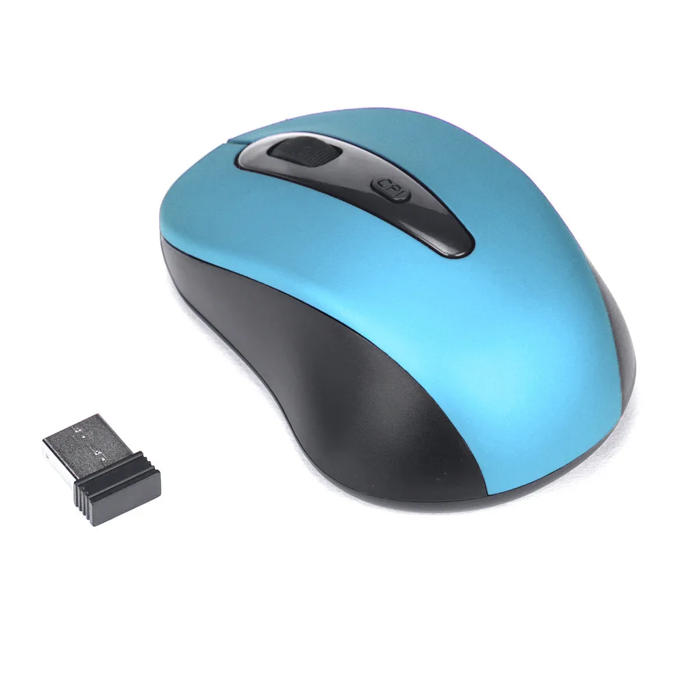 FMalloom мышь ast Moving 2,4 GHz беспроводная мышь USB оптическая прокрутка мыши для планшета ноутбука компьютера лучший оптоэлектронный - Цвет: Синий