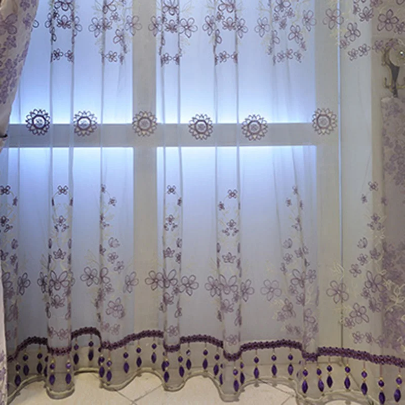 Современные фиолетовые серые занавески на окно, фиолетовые занавески, вуаль, тюли для спальни, хлопковые занавески, для гостиной, лидер продаж, HM284B* 30