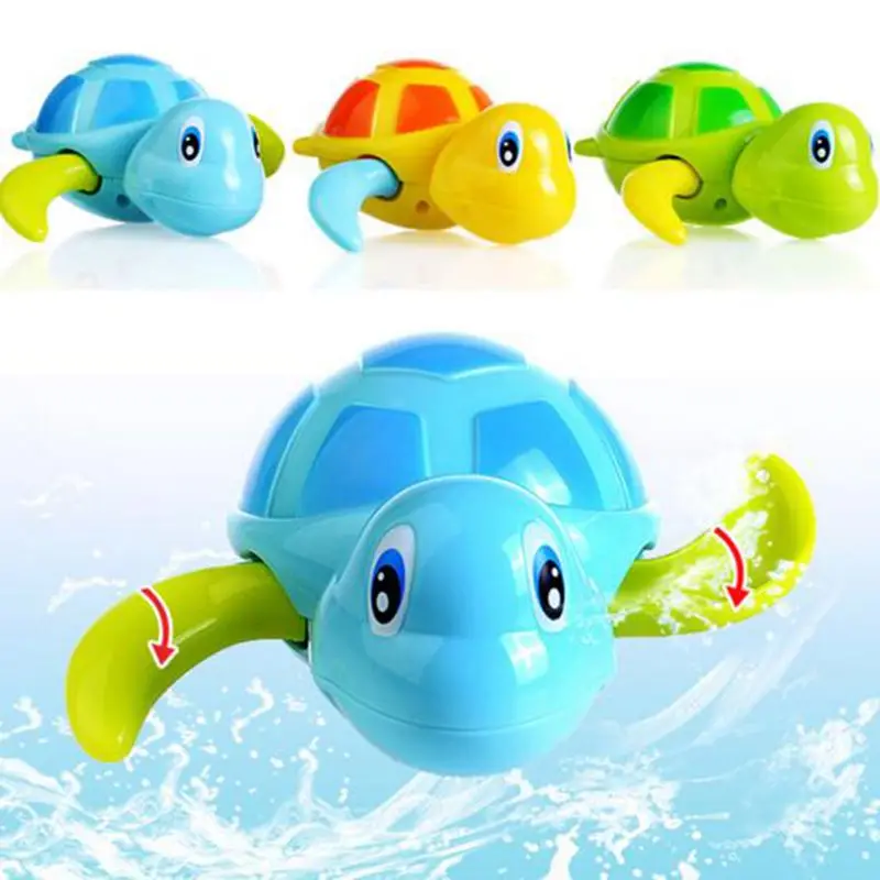 Toys Baby Children Bath Toy Swim Turtle Wound-up Chain Small Animal Toy