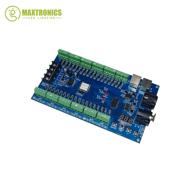 Best price 1 pcs DC5V-24V 36 channel 12groups dmx512 decoder led controller use for led strip led lamp free shipping Best price 1 pcs DC5V-24V 36 channel 12groups dmx512 decoder led controller use for led strip led lamp free shipping