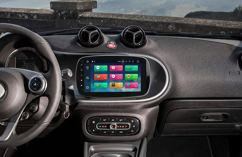 Perfect IPS 8 Core Android 8.1 Car DVD Multimedia Radio Stereo GPS Player For Mercedes Benz Smart Fortwo 2015 2016 2017 4GB RAM+32GB ROM 3