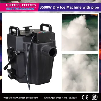 

Remote control professional stage effects 3500w dry ice fog machine with smoke nozzle and diversion tube