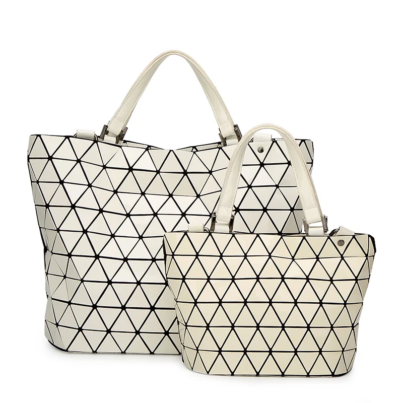 2017 BaoBao Bags Women Bucket Bag Geometry Sequins Mirror Saser Plain Folding Shoulder Bags PU Tote Bao Bao Handbags 2018 fashion bao bag women luminous sac bao bags tote geometry quilted shoulder bags saser plain folding handbags bolasa